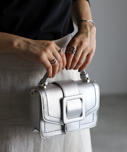 【雑誌掲載】2WAYスクエアバックルショルダーバッグ　12-1091